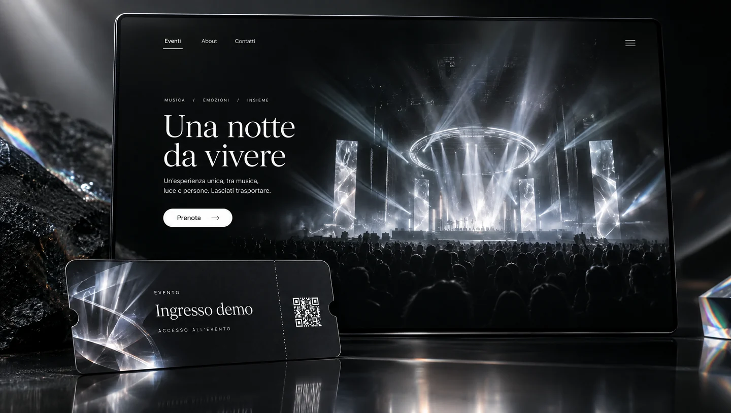 Immagine illustrativa generata con AI: Ticketing — sistema evento illustrativo